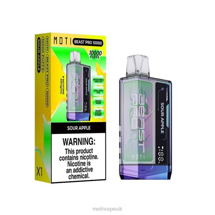 MOTI Vape Amazon 202849 | MOTI Beast Pro Disposable Vape (5%, 10000 Puffs) Rainbow Cloudz