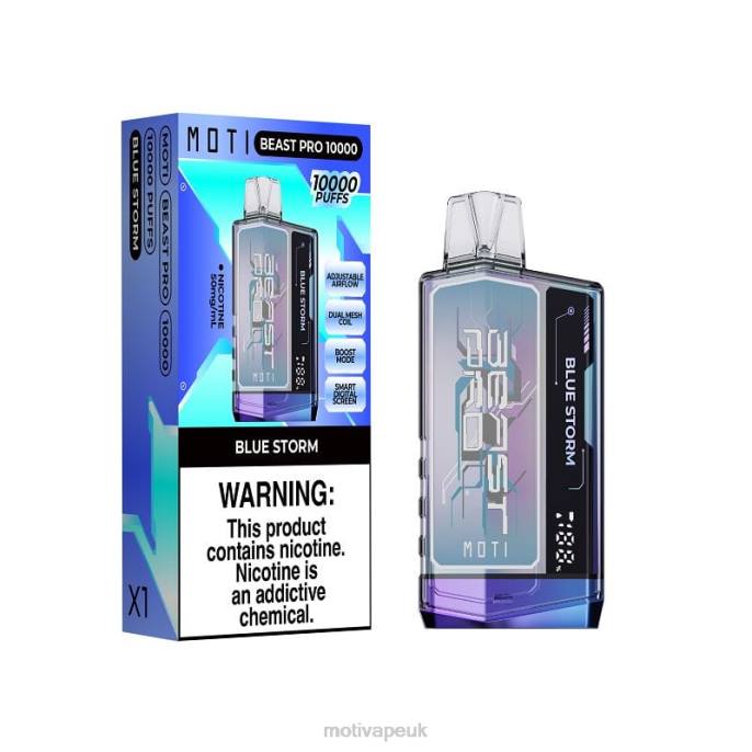 MOTI Vape For Sale 202838 | MOTI Beast Pro Disposable Vape (5%, 10000 Puffs) Blue Storm