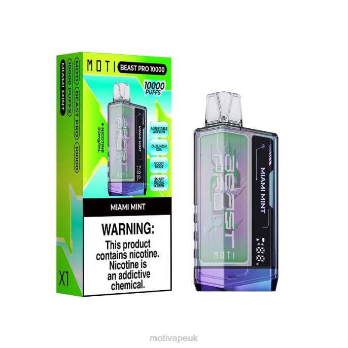 MOTI Vape For Sale 202848 | MOTI Beast Pro Disposable Vape (5%, 10000 Puffs) Miami Mint