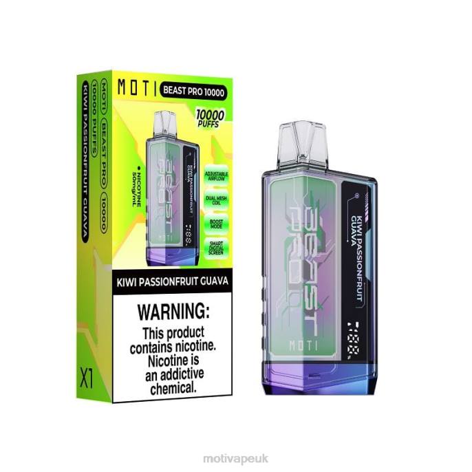 MOTI Vape Near Me 202846 | MOTI Beast Pro Disposable Vape (5%, 10000 Puffs) Kiwi Passionfruit Guava