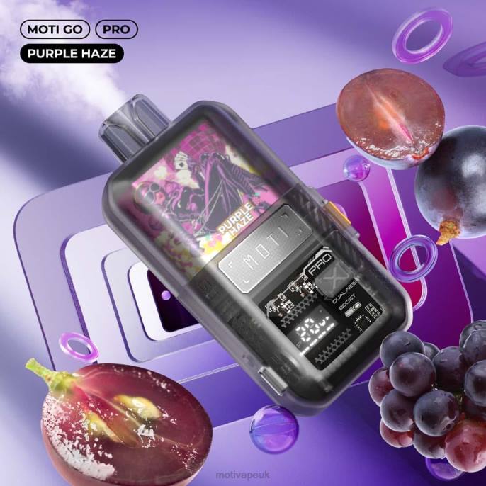 MOTI Vape Amazon 202819 | MOTI Go Pro Disposable Vape (5%, 12000 Puffs) Purple Haze