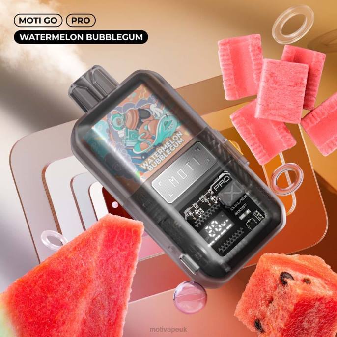 MOTI Vape Price 202823 | MOTI Go Pro Disposable Vape (5%, 12000 Puffs) Watermelon Bubblegum