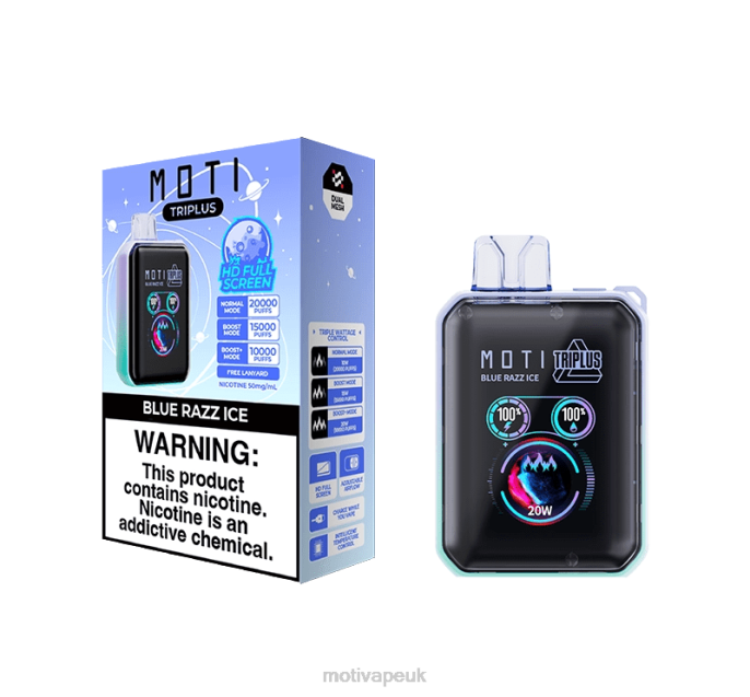 MOTI Box UK 202810 | MOTI Triplus 20K Disposable Vape (5%, 20000 Puffs) Watermelon Ice