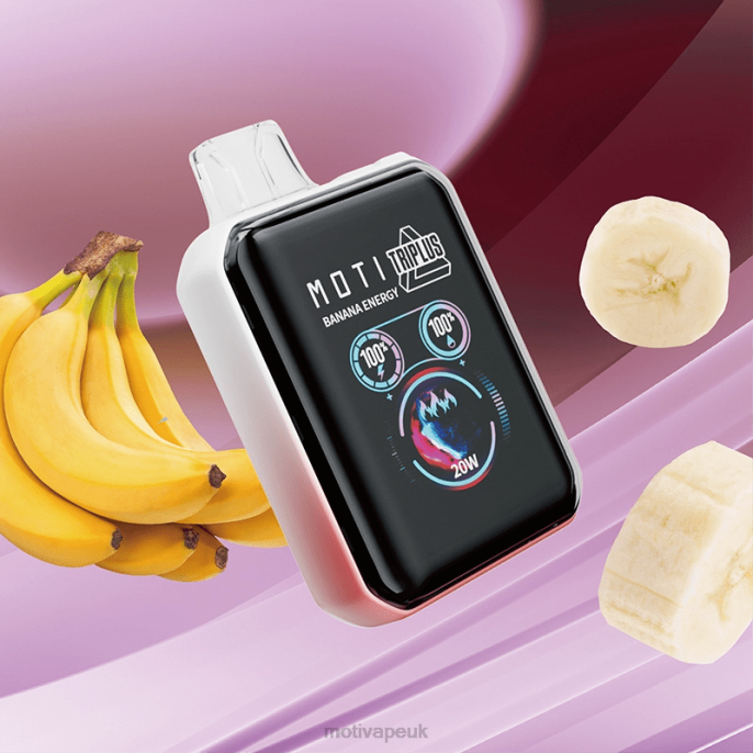 MOTI Vape UK 20281 | MOTI Triplus 20K Disposable Vape (5%, 20000 Puffs) Banana Energy