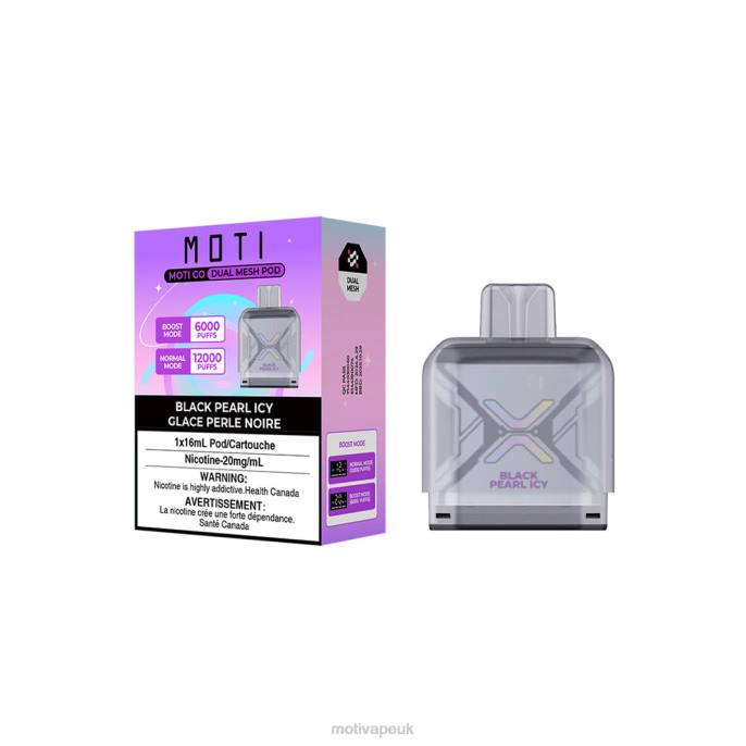 MOTI Vape Kit UK 202897 | MOTI Go Pro Disposable Pod Black Pearl Icy